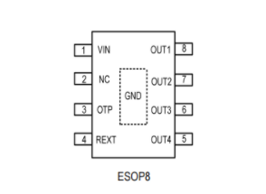 恒温软硬灯带芯片SM505A8型号管脚图