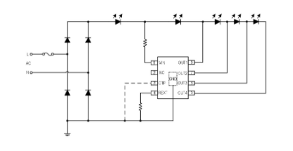 恒温软硬灯带芯片SM505A8型号应用电路图